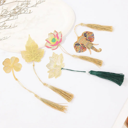 Leaf Vein Office Chinese Style Retro Book Clip Book Holder Page Clip Bookmark Leaf Bookmark Hollow Book Mark Metal Bookmarks Peaceful Pleasures Health and Wellness