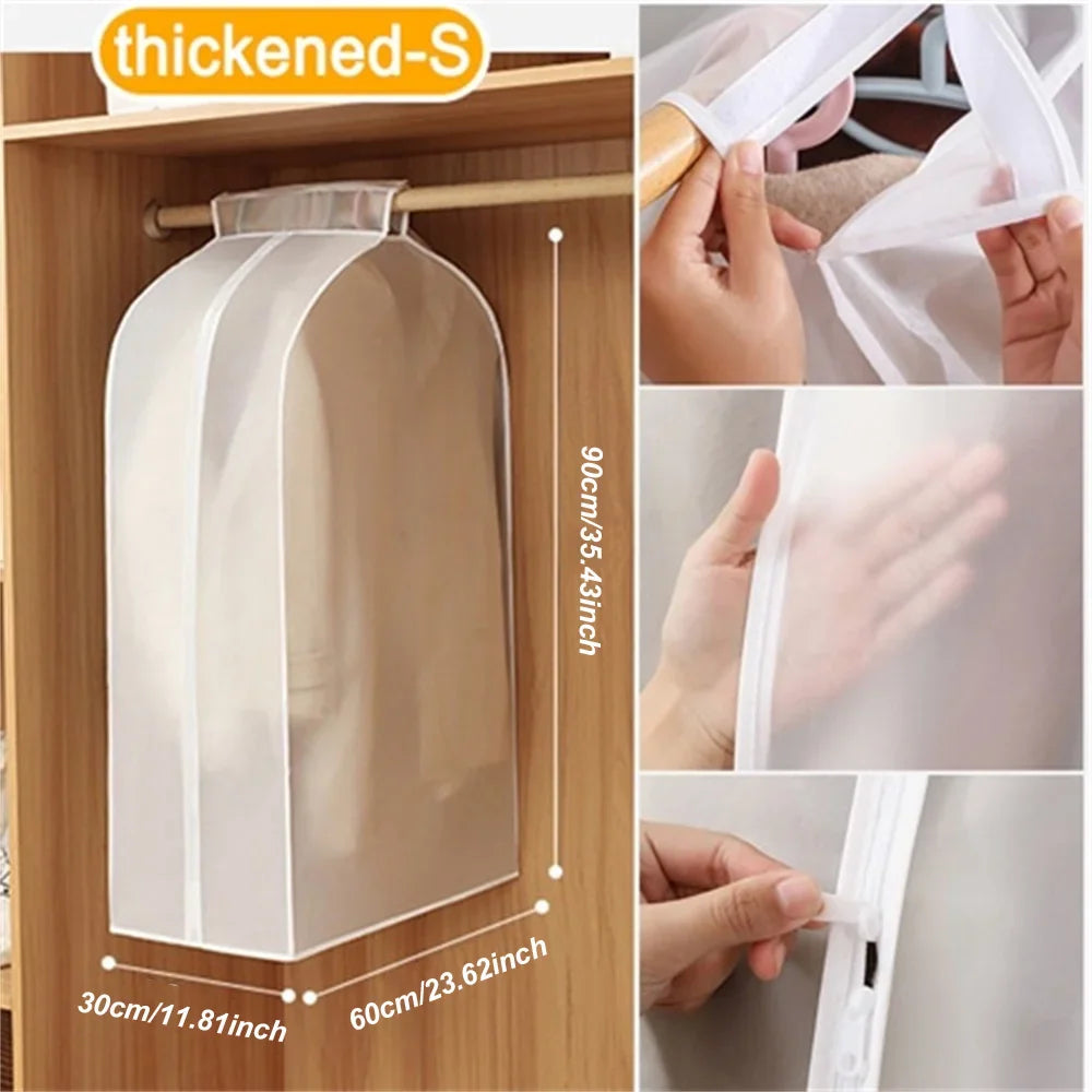 Transparent Garment Dust Cover Bag | Hanging Clothes Protector