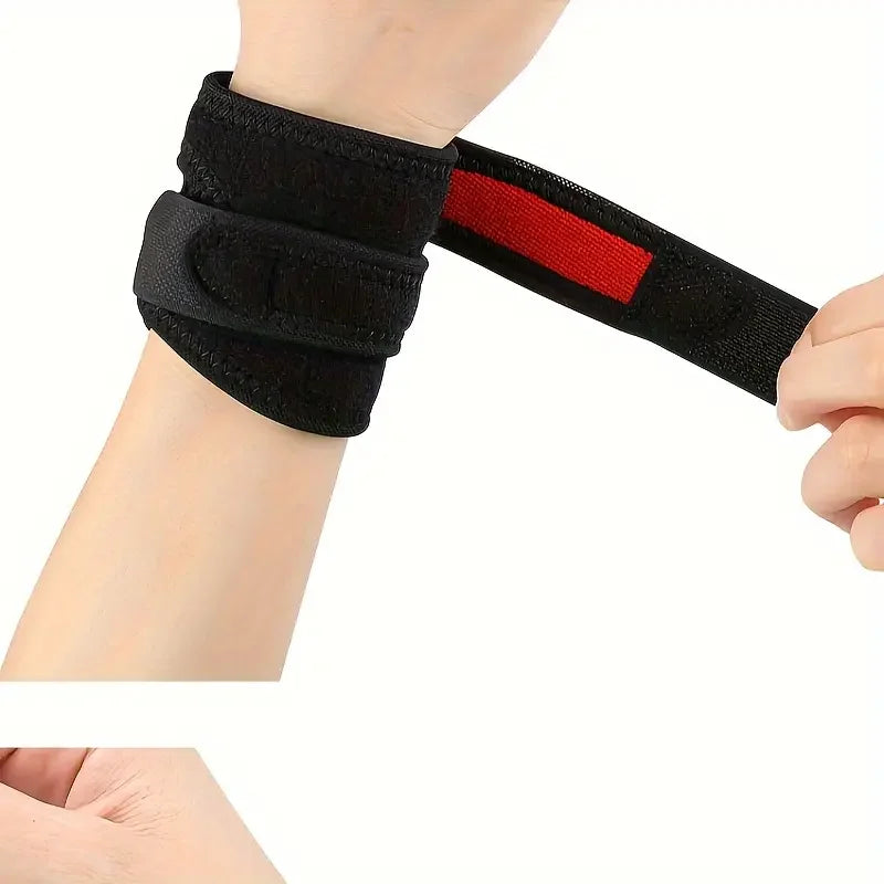 One Piece Adjustable Thin style Wrist Brace with Wraps Support for Tendonitis,Tennis, Golf,and Ganglion Cyst Relief-Single Peaceful Pleasures Health and Wellness