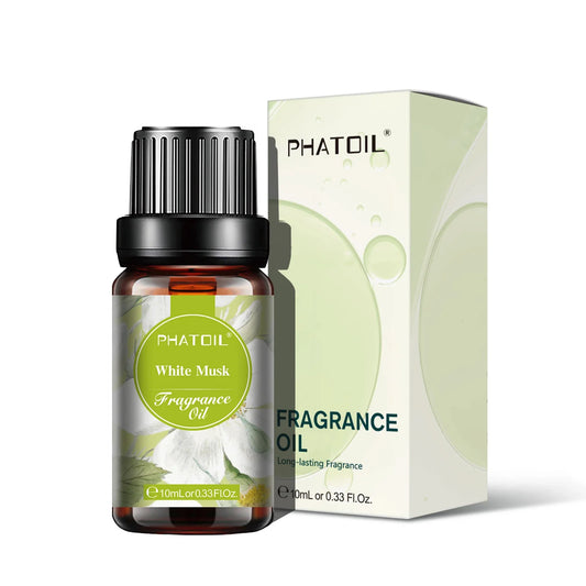 PHATOIL 10ml Fragrance Oil for Candles, Diffusers & DIY Fragrance Oil Oasis Select White Musk 10ml