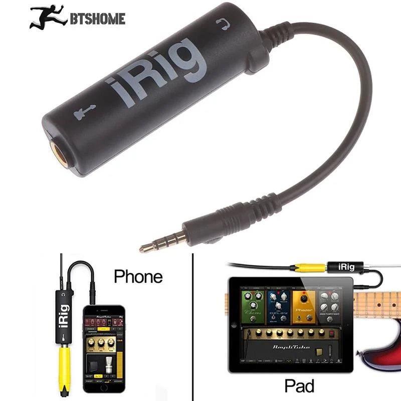 Guitar Interface I-rig Converter Replacement Phone Audio Tuner Line