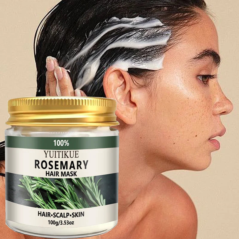 YUITIKUE 100% Rosemary Hair Mask | 3-in-1 Care For Hair, Scalp & Skin | Natural Nourishment & Gentle Hydration Treatment 100g Peaceful Pleasures Health and Wellness