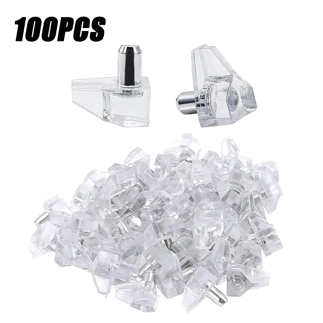 Transparent Shelf Support Pegs – Cabinet & Wardrobe Studs 10–500 PCS