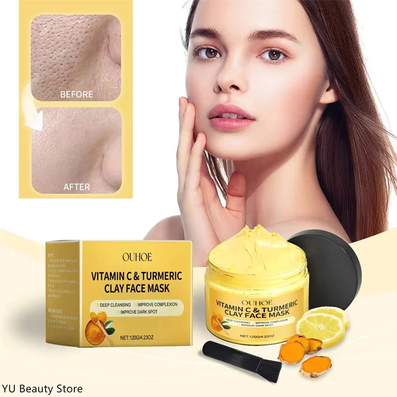 Vitamin C & Turmeric Clay Facial Mask – Pore Cleansing 120g
