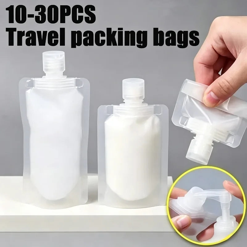 Refillable Squeeze Travel Pouches – Leak-Proof 10-30 Pack