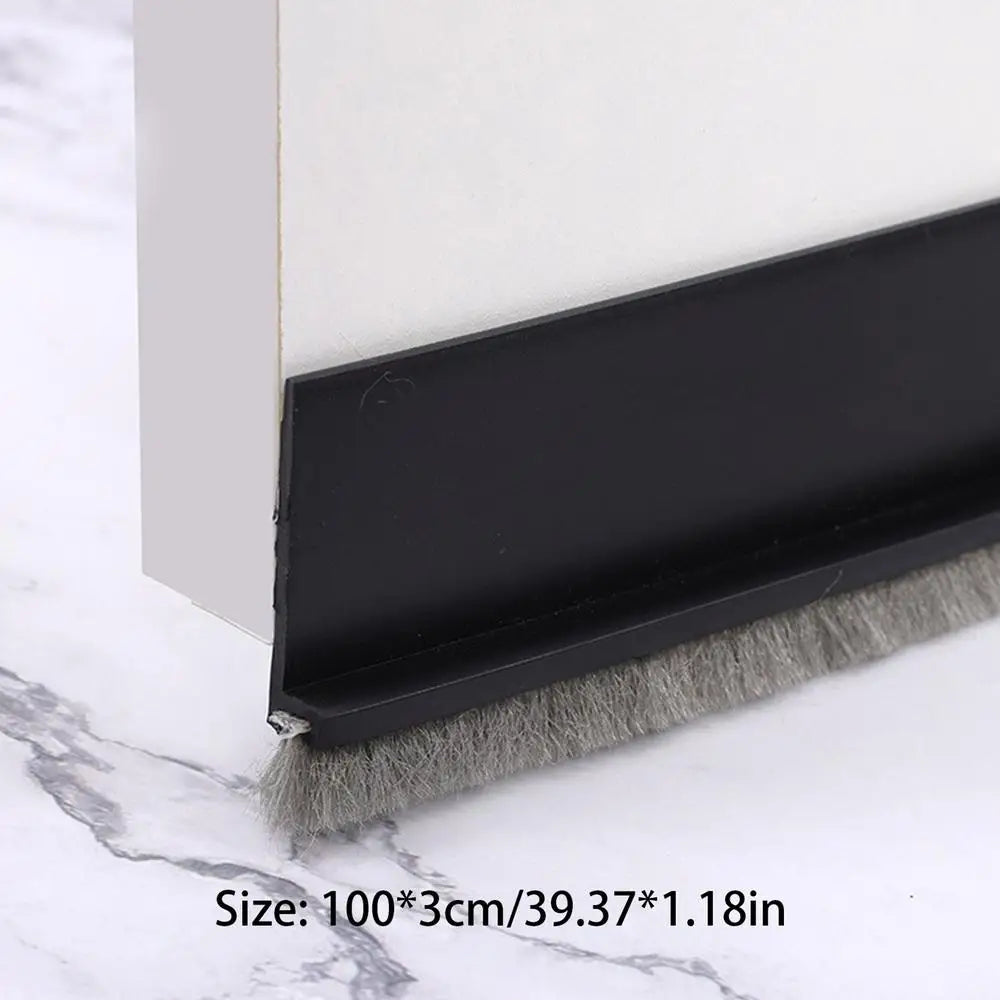 Door Weather Stripping Soundproof Draft Stopper Window Seal Strip Draft Blocker Noise Reduction Weather Stripping Window Sealer Peaceful Pleasures Health and Wellness Black 3cmx1m China Mainland