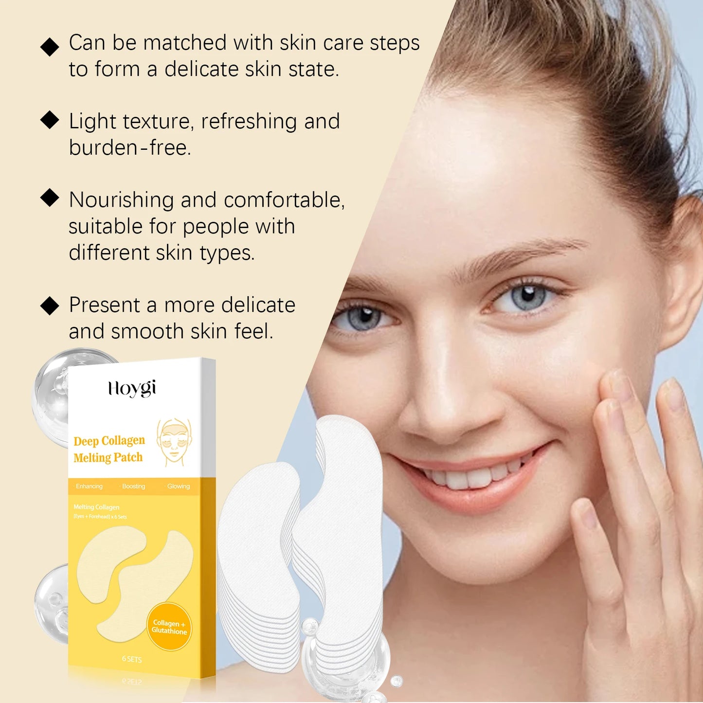 Collagen Water-Soluble Eye & Face Patches – Firming & Hydrating