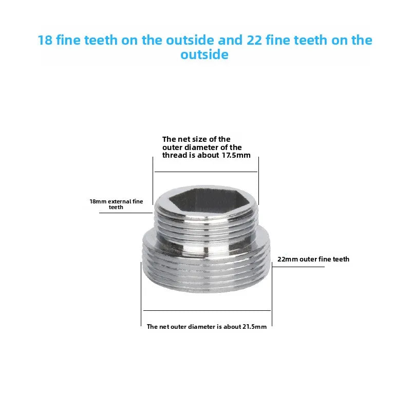 Faucet Thread Adapter 16–32mm Internal & External Fine Tooth