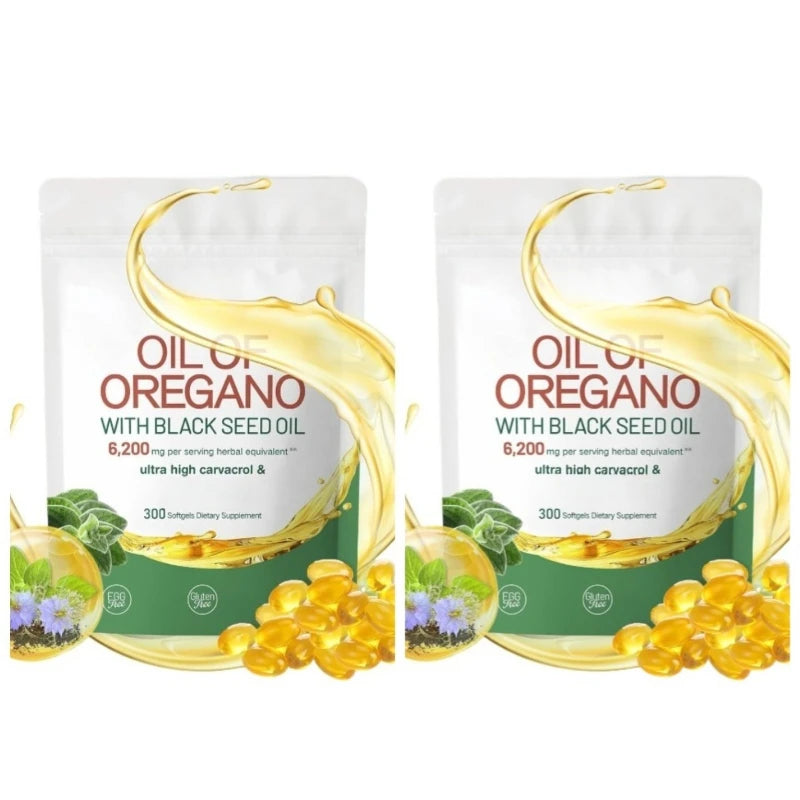Oil of Oregano & Black Seed Organic Softgels | 300 Capsules