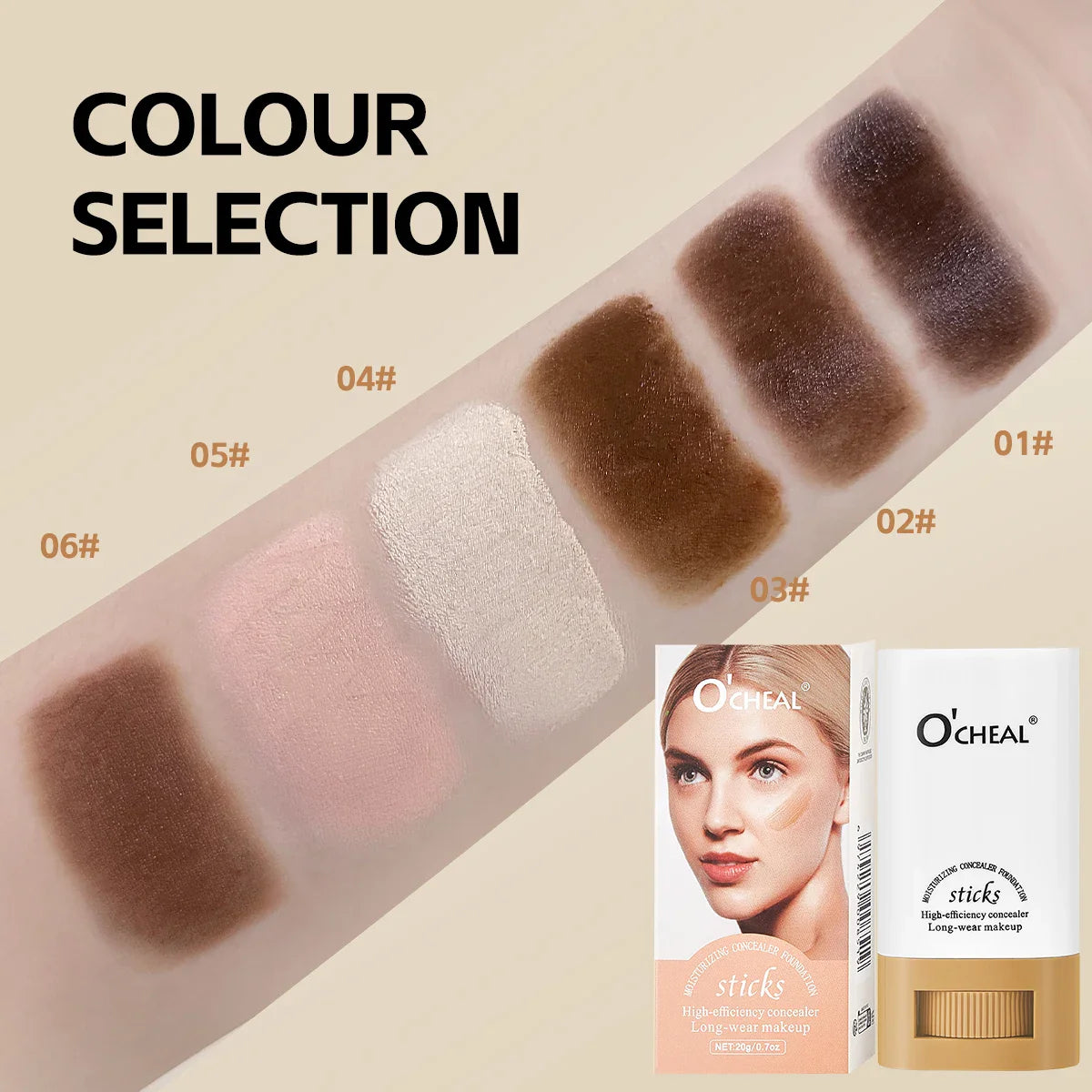 O'Cheal Contour Foundation Stick – Concealer & Bronzer Makeup