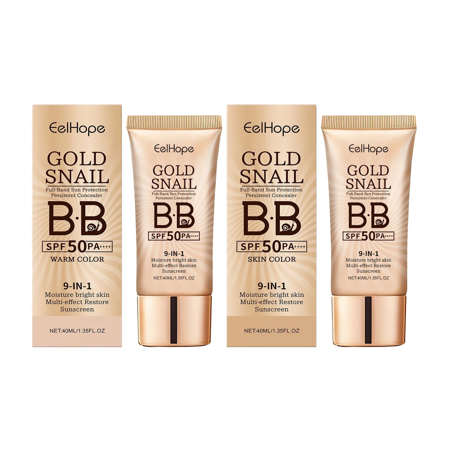 Eelhope BB Cream Foundation – Waterproof, SPF & Concealer 40ml
