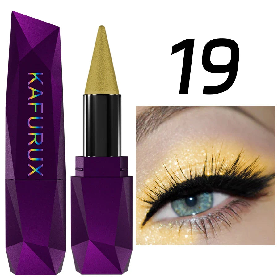 KAFURUX 25-Color Pearlescent Eyeshadow Stick – Waterproof
