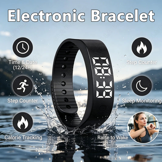 LED Digital Smart Wristbands Waterproof Smart Clock Smartband With Running Pedometer Monitor Smart Band Vibration Alarm Reminder Peaceful Pleasures Health and Wellness