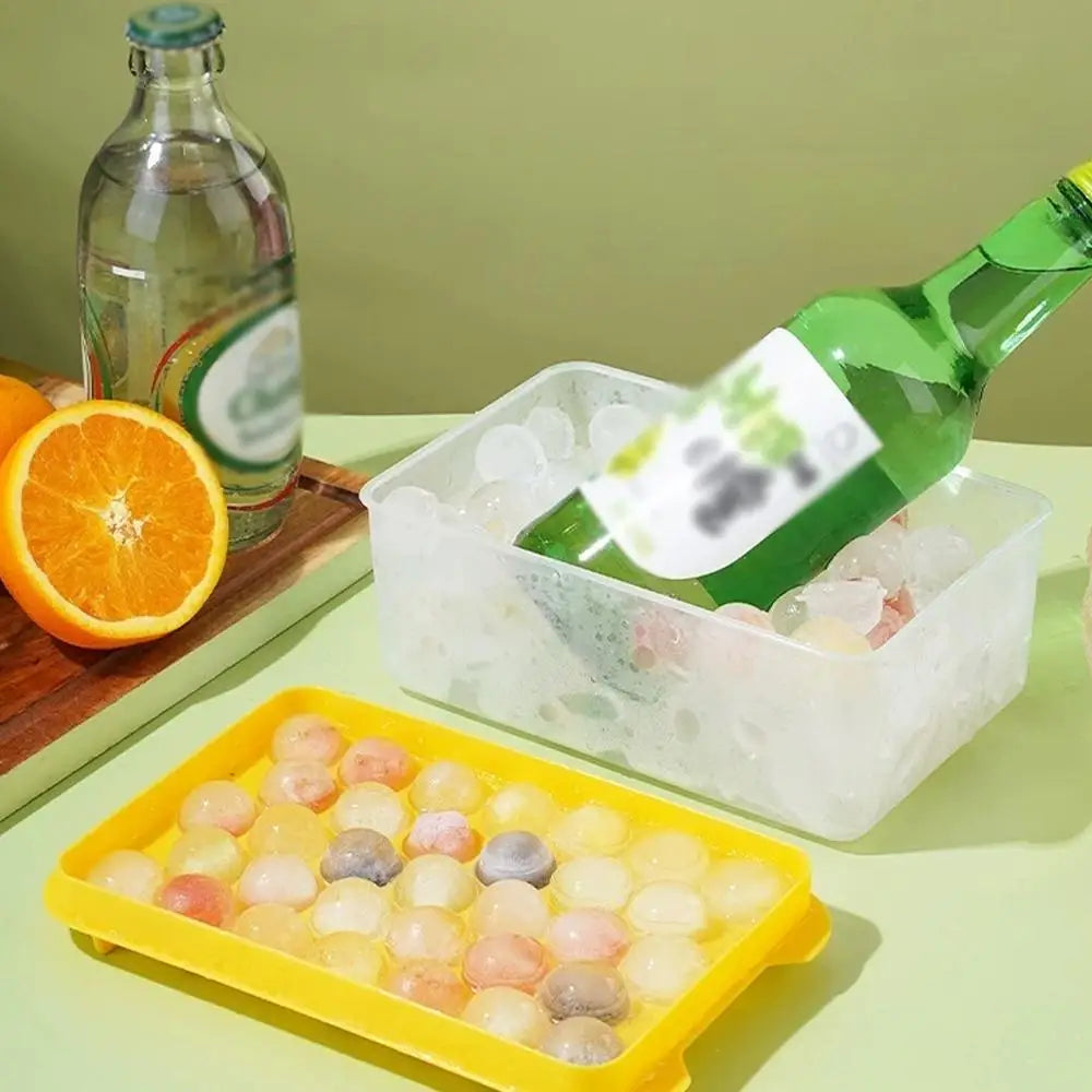 3PC/Set Food-Grade Plastic Ice Cube Mold Kit Home Use Ice Maker Storage Box for Creating Ice Blocks Kitchen Essential Peaceful Pleasures Health and Wellness