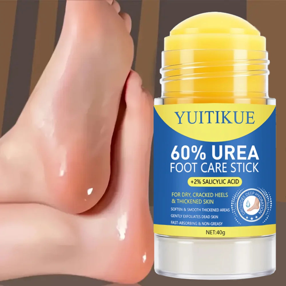YUITIKUE Foot Care Stick 40g - For Dry Cracked Heels & Thickened Skin, Softens & Smooths Rough Areas, Fast Absorption Non-Greasy Peaceful Pleasures Health and Wellness