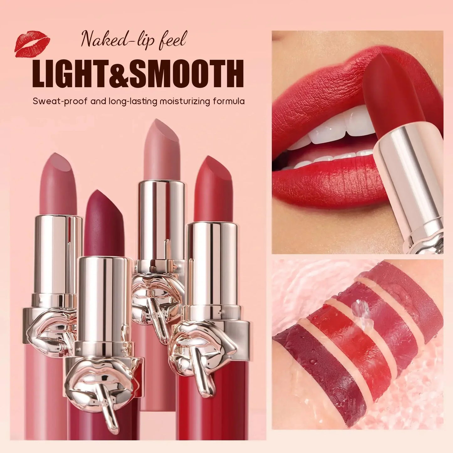HANDAIYAN Velvet Matte Lipstick | Moisturizing, Waterproof, 6 Shades