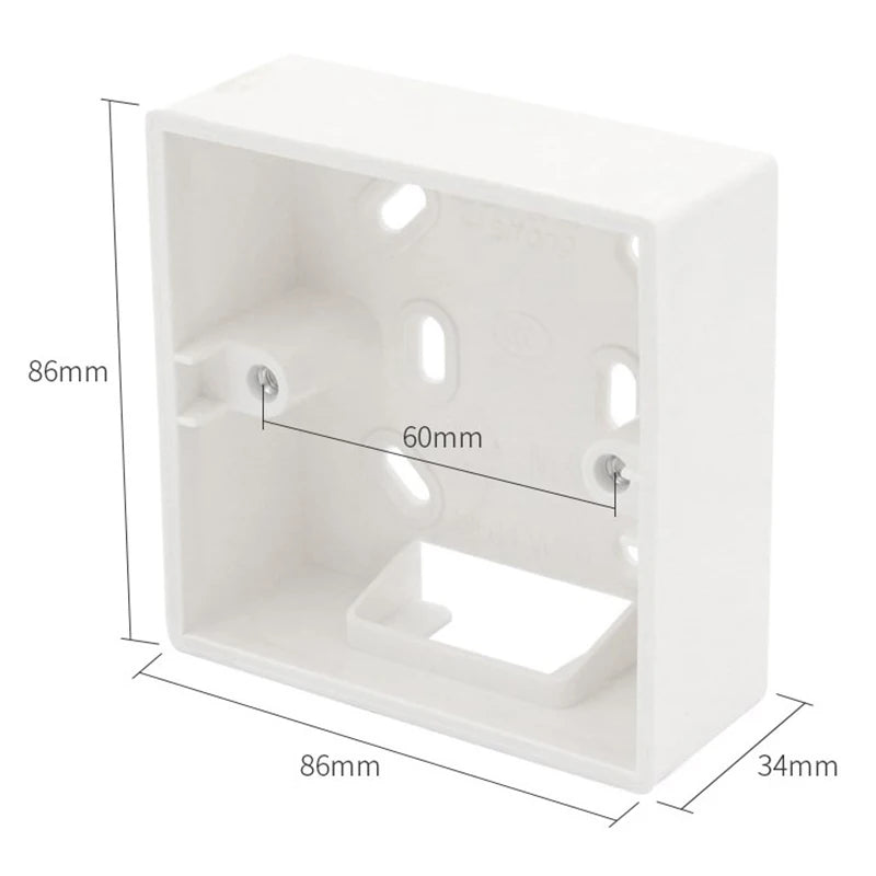 High Quality External Mounting Box For 86mm*86mm*34mm Standard Switches And Sockets Apply For Any Position Of Wall Surface Peaceful Pleasures Health and Wellness One Size 0