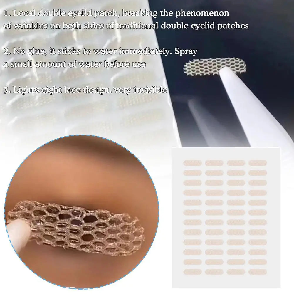 Invisible Double Eyelid Tape – Mesh Lace Lift Stickers