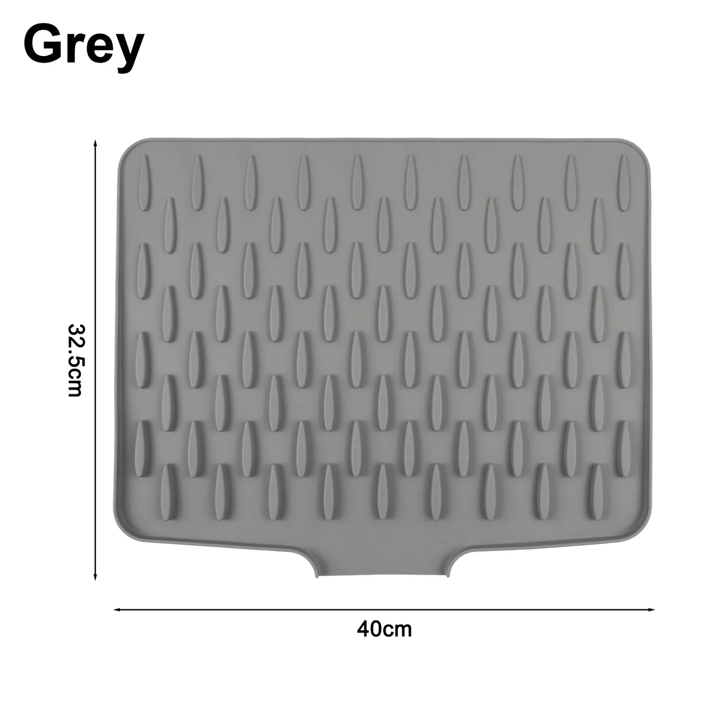 Silicone Dish Drying Mat with Water Diversion | Non-Slip Kitchen