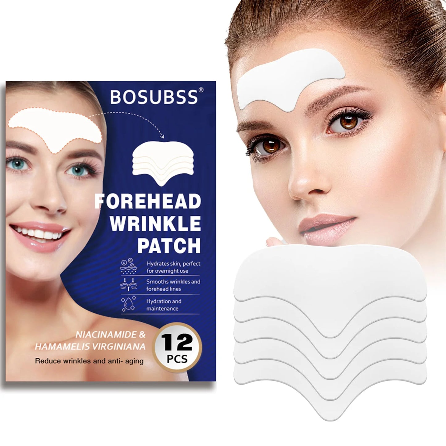 12-Pack Facial Patches – Niacinamide, Collagen & Aloe Vera