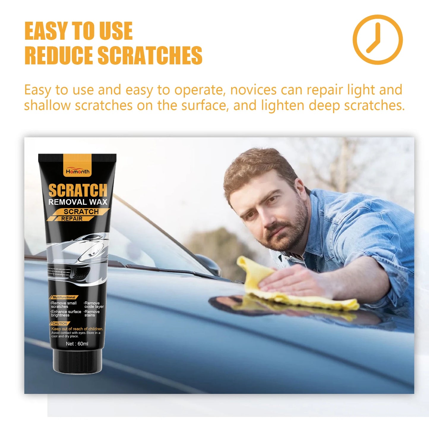 Homonth Car Scratch Repair Cream | Remove Oxidation & Restore Gloss