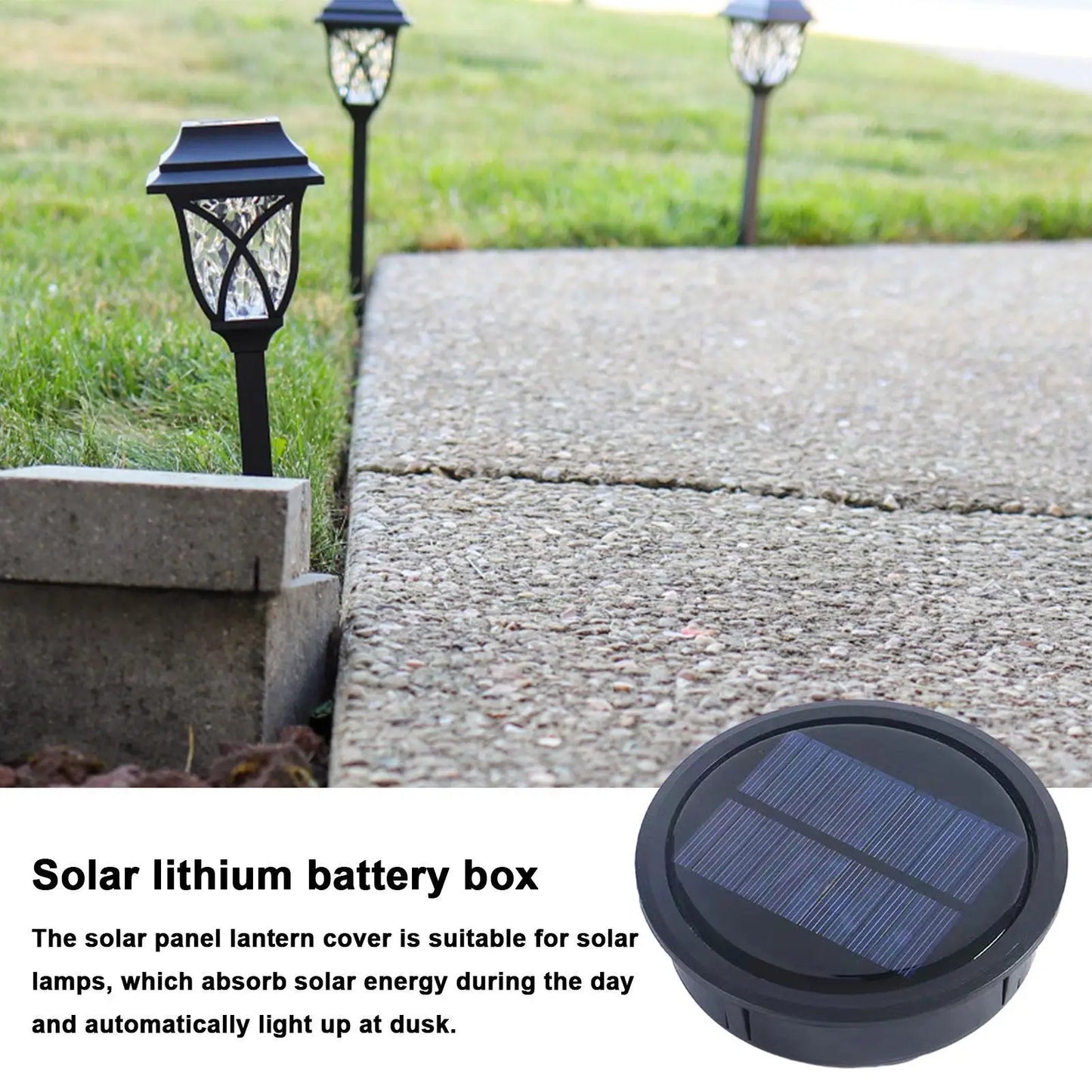 Solar Lantern Replacement Top – LED Waterproof Solar Lid