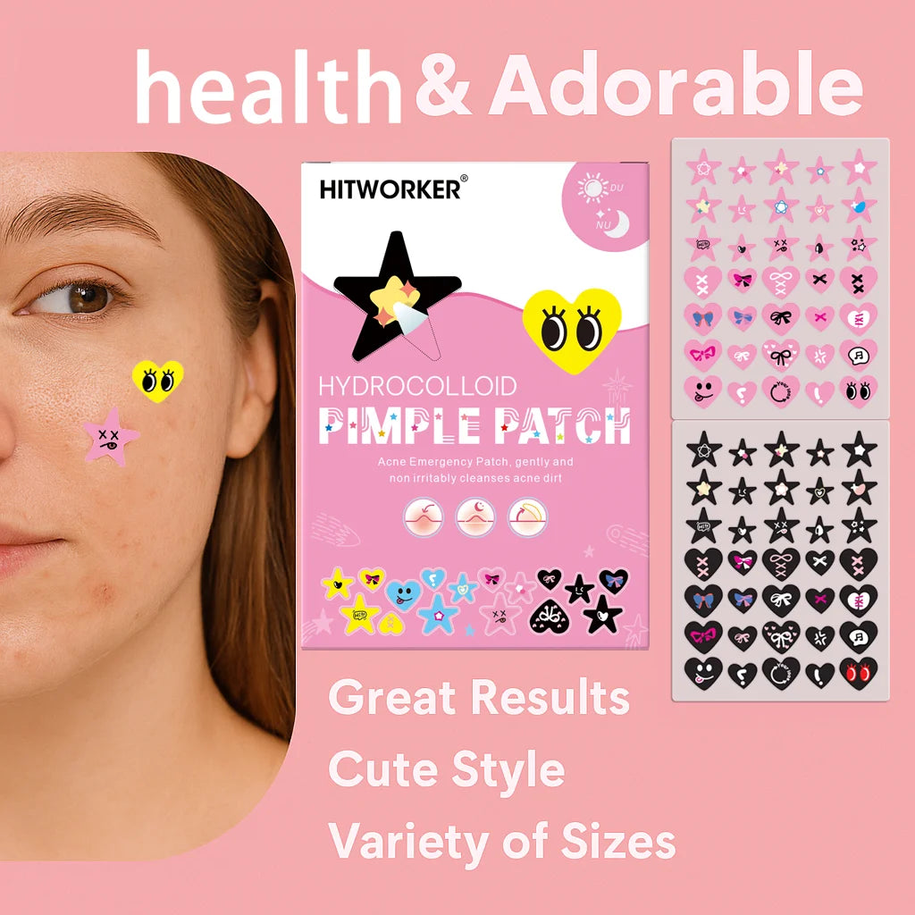 Invisible Waterproof Hydrocolloid Acne Patches – All Skin Types