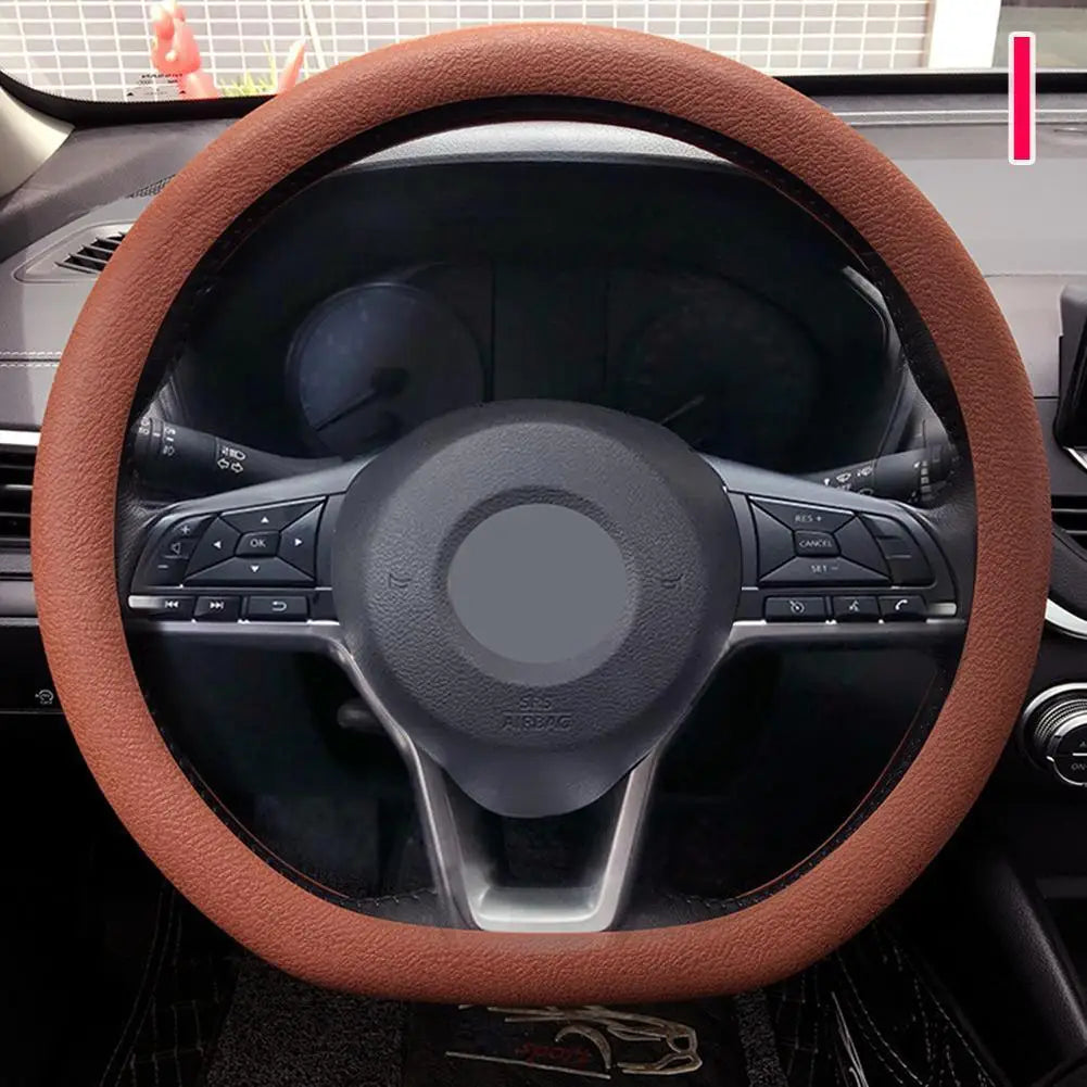 Anti-skid Silicone Auto Steering Wheel Cover With Elastic Stretch To Enhance Internal Design And Comfortable Grip Access Peaceful Pleasures Health and Wellness I