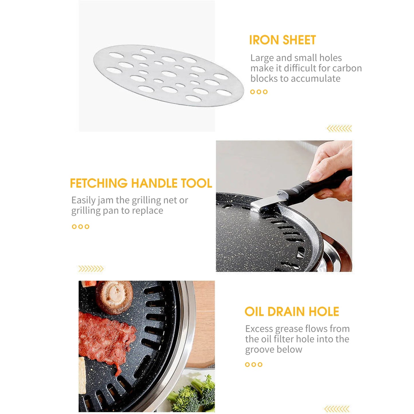 13" Korean BBQ Charcoal Grill | Portable Tabletop Smoker