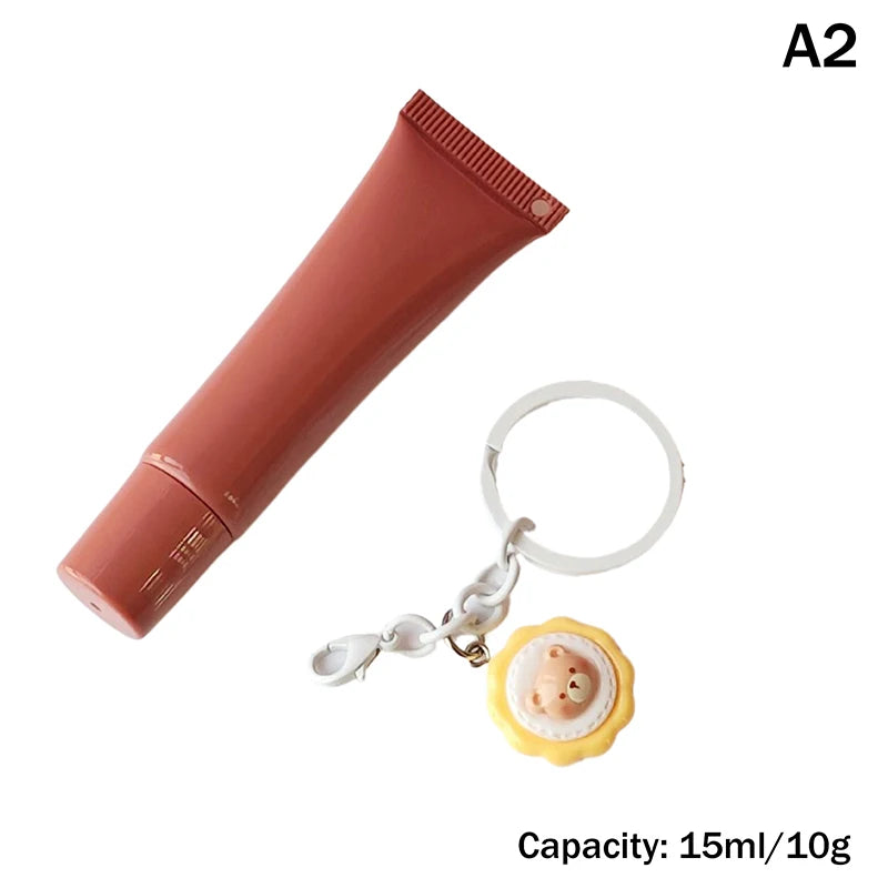 Refillable Lip Gloss Tube with Keychain | 10/15ml DIY