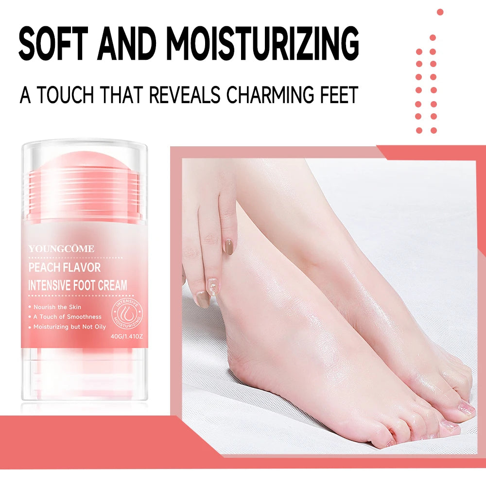 Peach FlavorIntensive Foot Cream Deodorant Stick Anti Sweating Keep Drying Fragrance RemoveFoot Odor Foot Refresh Sticks Peaceful Pleasures Health and Wellness