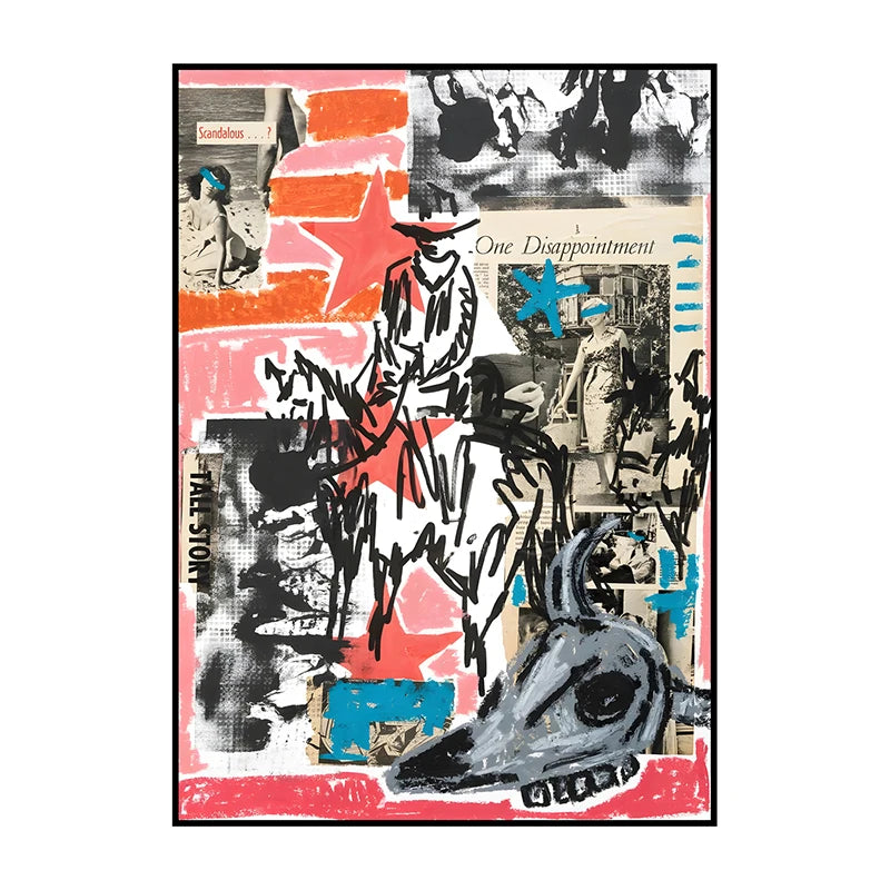 Western Cowboy Canvas Wall Art | Vintage Retro Poster Print