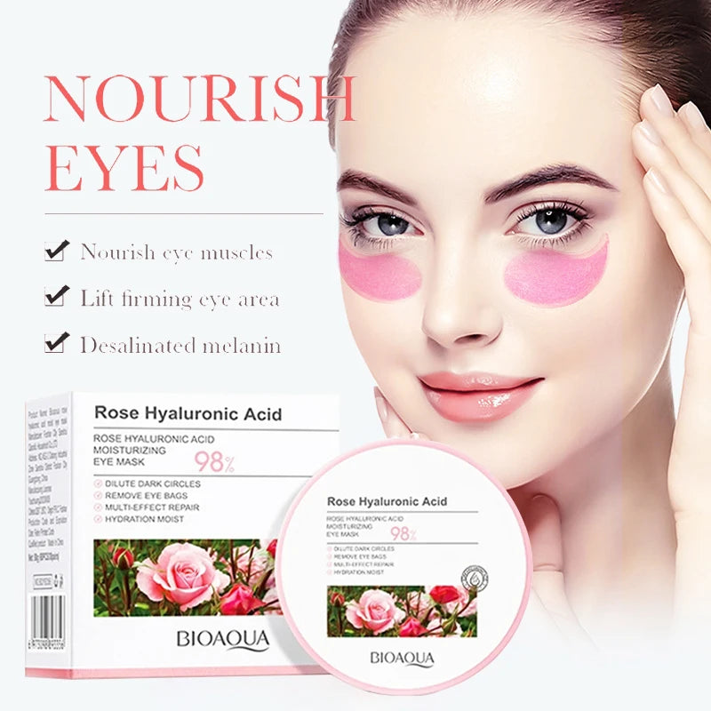 BIOAQUA Rose Hyaluronic Acid Eye Mask 60pcs – Dark Circles