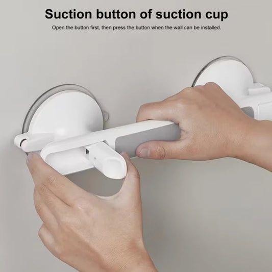 No-Drill Bathroom Grab Bar | Suction Cup Non-Slip Safety Rail Bathroom Grab Bar Peaceful Pleasures Health and Wellness