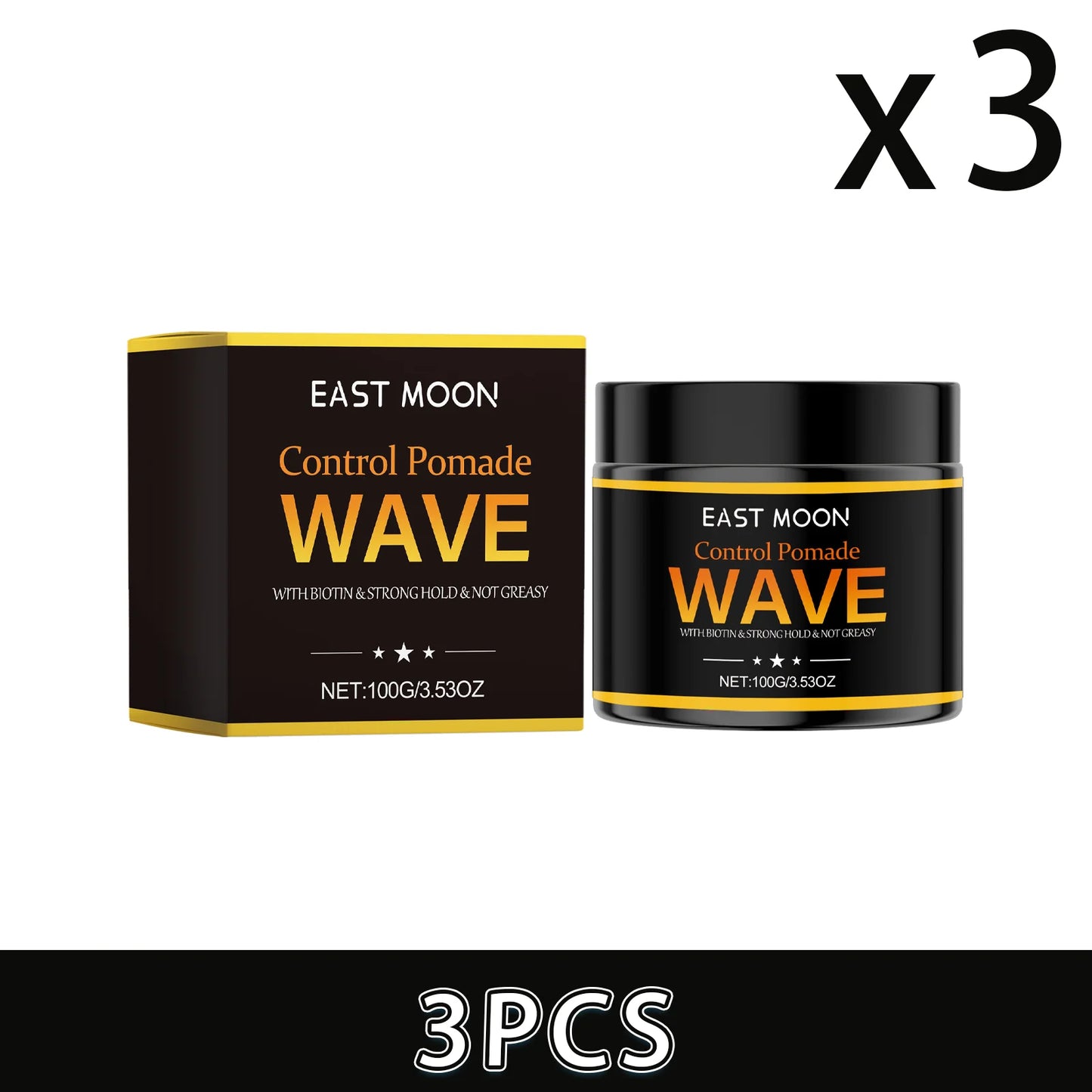 Men's Strong Hold Hair Wax – Water-Based, Natural Shine