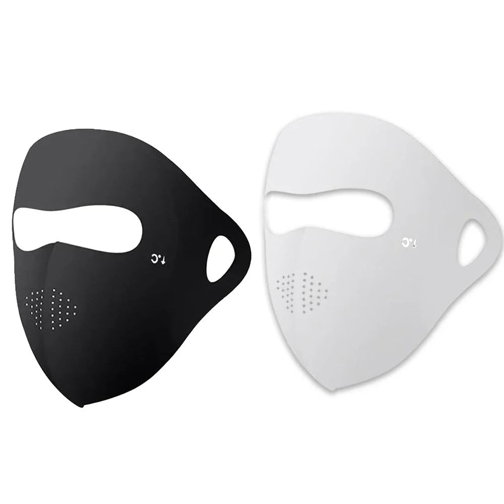 UPF 50+ Ice Silk Full Face Sun Mask – Cooling & UV Protection