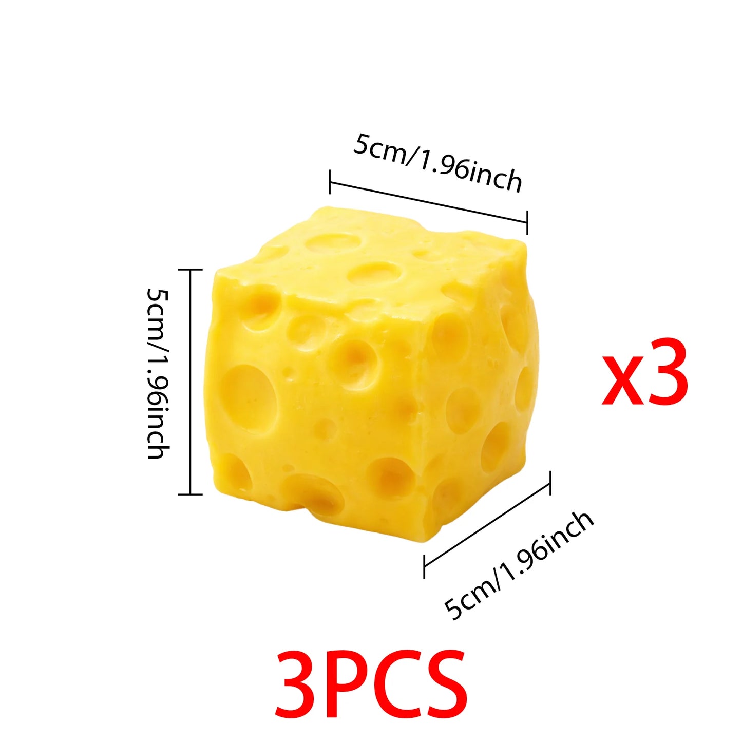 Cube Cheese Squishy Slow Rising Fidget Sensory Squeeze Toy