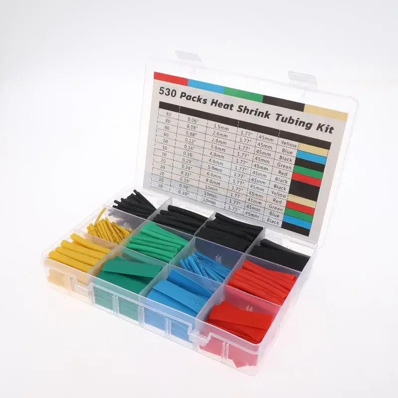 2:1 Heat Shrink Tubing Kit – Wire & Cable Insulation Set Heat Shrink Tubing Kit Peaceful Pleasures Health and Wellness 530pcs boxed