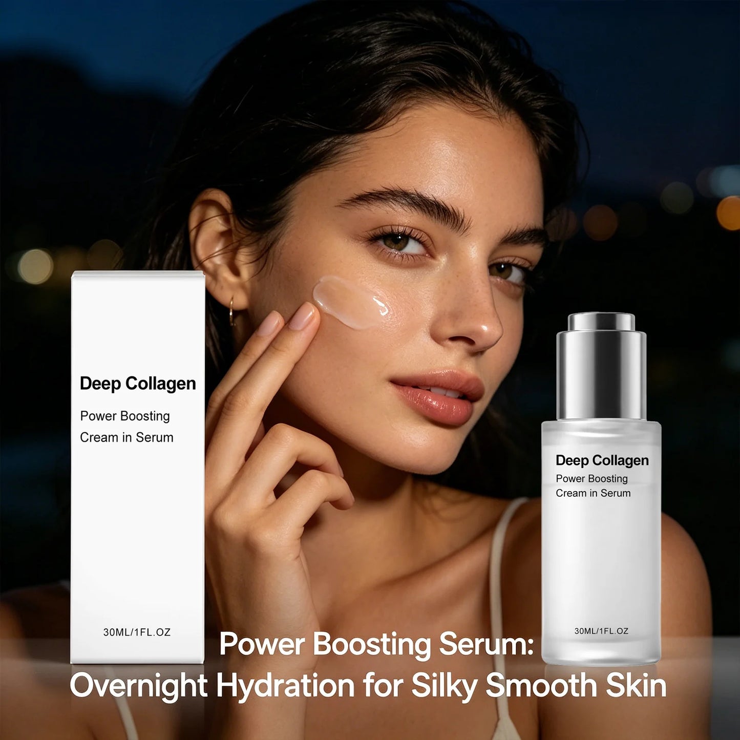 Power Boosting Cream Smoothing Skin Fine Lines Improving Sagging Enhance Skin Firmness Elasticity Moisturizing Collagen Essence Peaceful Pleasures Health and Wellness