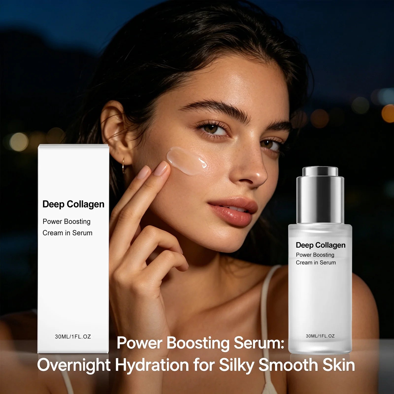 Power Boosting Cream Smoothing Skin Fine Lines Improving Sagging Enhance Skin Firmness Elasticity Moisturizing Collagen Essence Peaceful Pleasures Health and Wellness