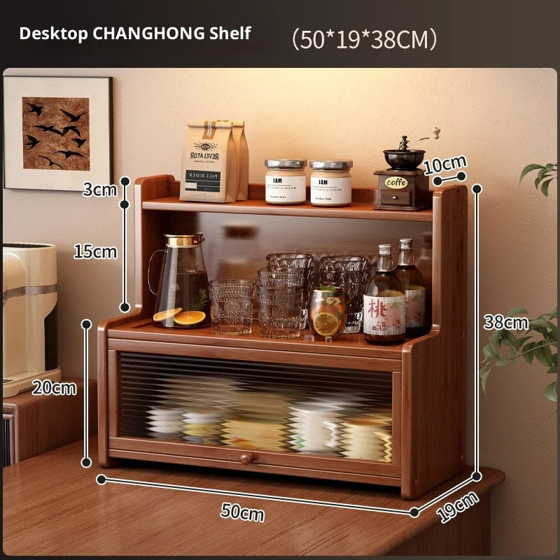 Space Saving Multifunctional Countertop Spice Rack Dustproof Kitchen Organizer Shelf For Home Bathroom Cabinet Storage Peaceful Pleasures Health and Wellness 3 Layer 50cm B Short