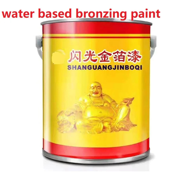 Gold Paint Water-based Bronzing Paint For Wood Gold Statue Furniture Gold Paint Safe Non-toxic Gold Foil Paint Decor Peaceful Pleasures Health and Wellness C