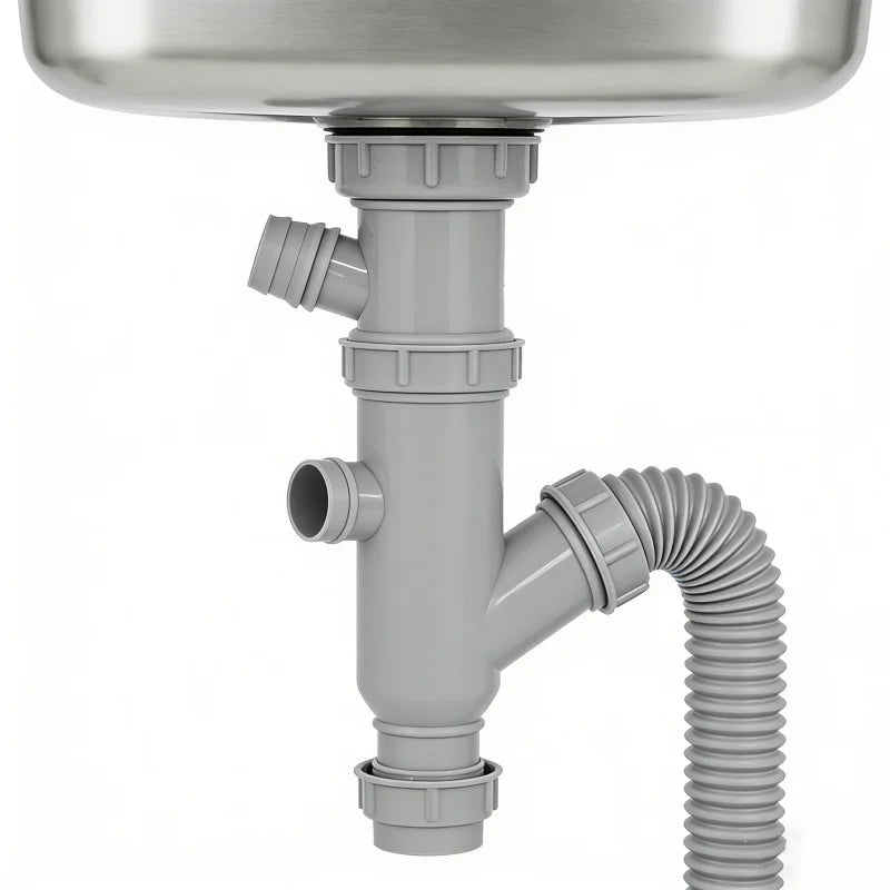 Plastic Tee Pipe Connector – Sink & Basin Water Fitting