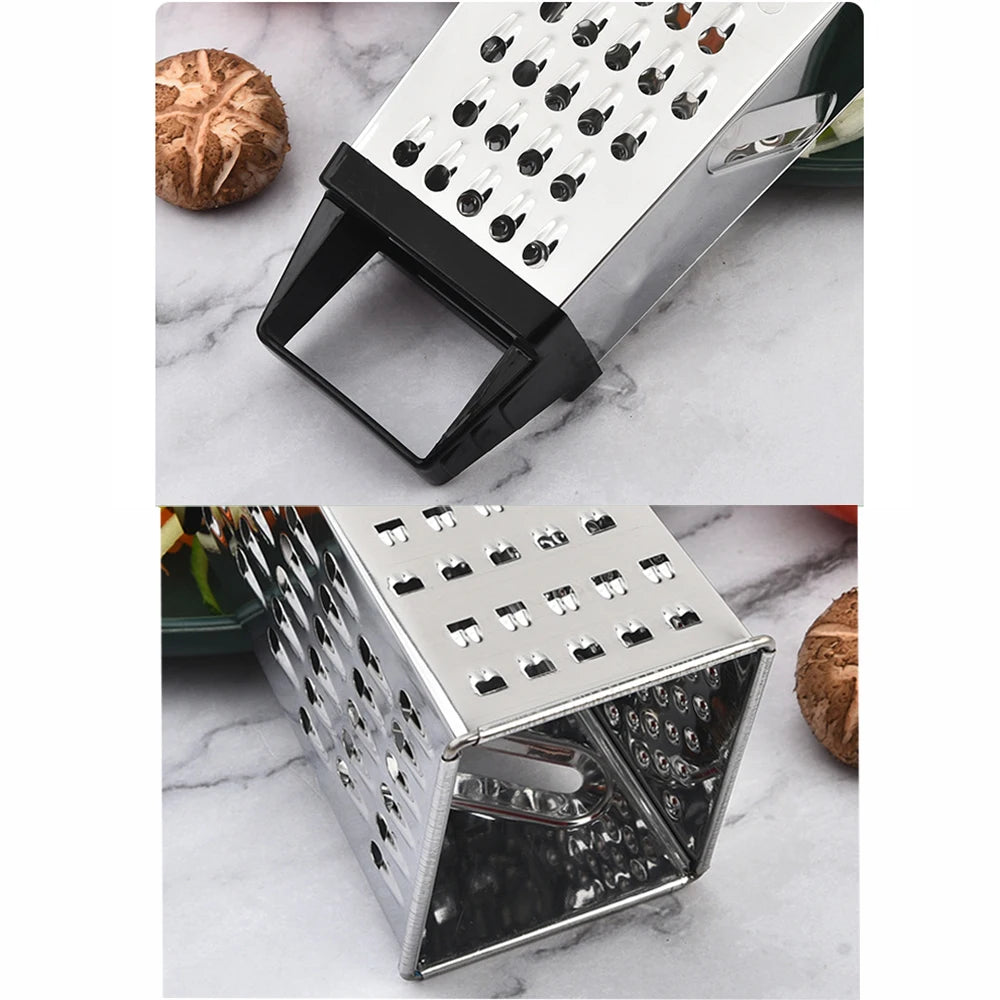 4-Sided Stainless Steel Box Grater | Cheese, Veggie & Spice