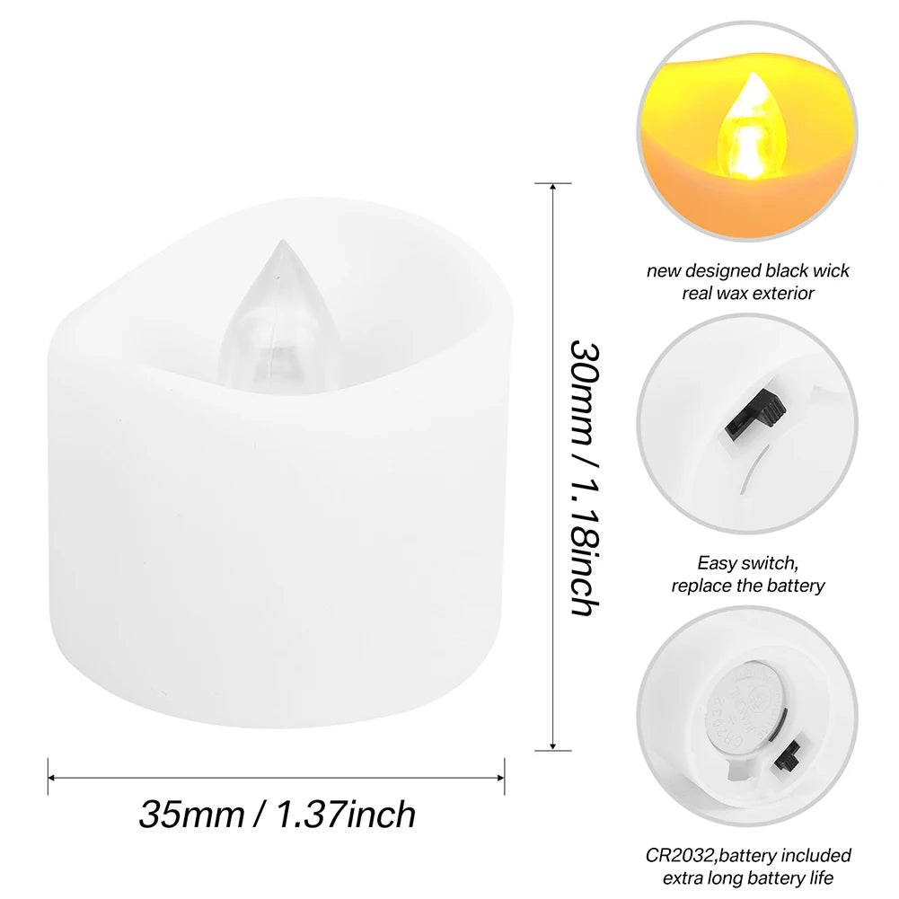 LED Tea Lights with Remote Control lameless Tealights Candles Battery Operated Flickering Tea Lights for Christmas Halloween Dec Peaceful Pleasures Health and Wellness