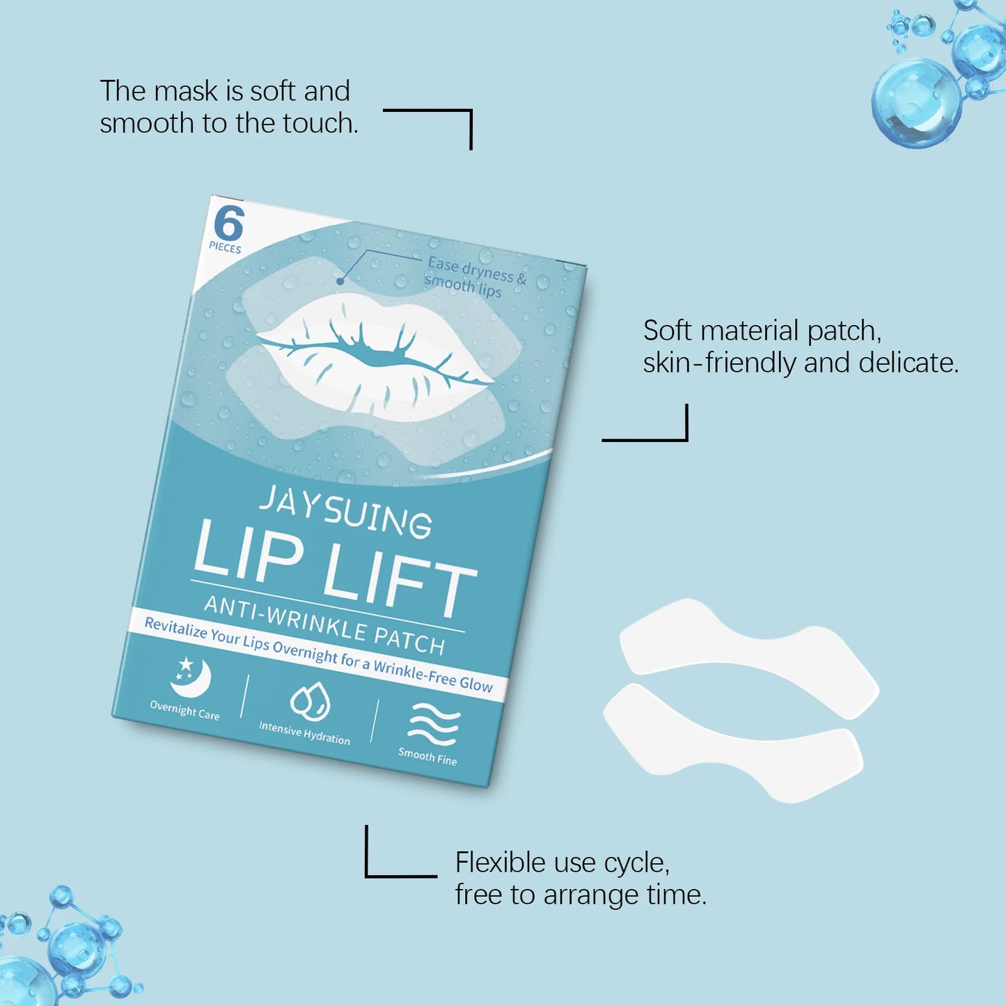 Anti Wrinkle Stickers for Lip Moisturizes Smooth Lifting Skin Fade Fine Lines Enhance Elasticity Improve Sagging Smile Lip Patch Peaceful Pleasures Health and Wellness