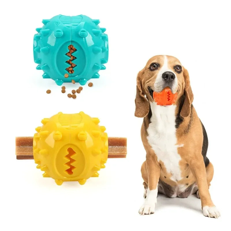 Dog Treat Dispensing Ball – Interactive Chew & Dental Toy