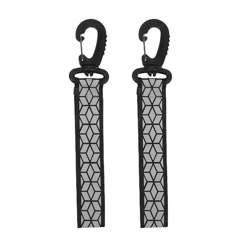 Reflective Safety Keychain Pendant Lightweight Portable Outdoor Reflector for Running Cycling Night Visibility Tool Peaceful Pleasures Health and Wellness 2pcs black