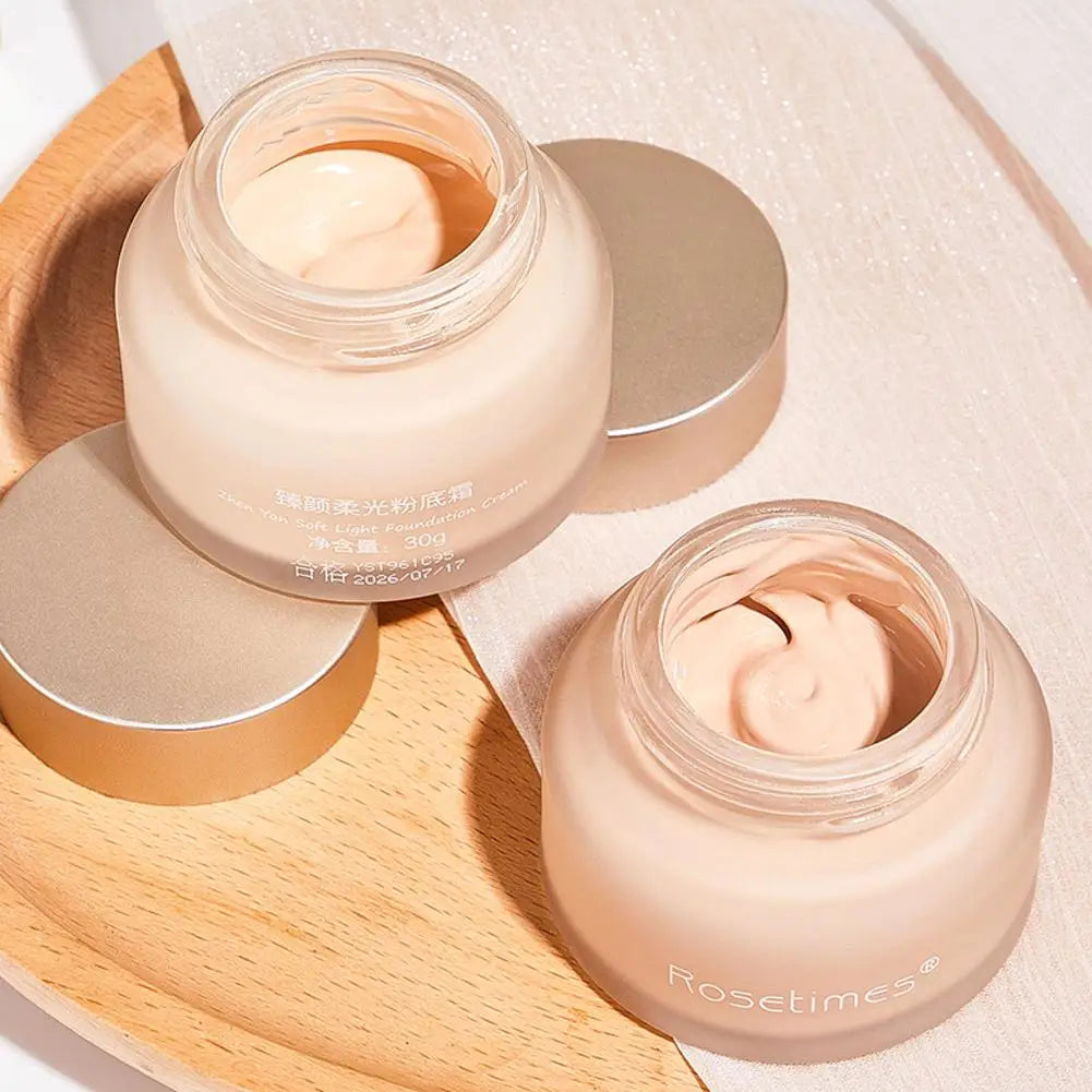 Soft Light Cream Glow Ivory White Natural Lightweight Foundation - Oil Control Moisturizing Skincare-Infused Daily Facial Makeup Peaceful Pleasures Health and Wellness