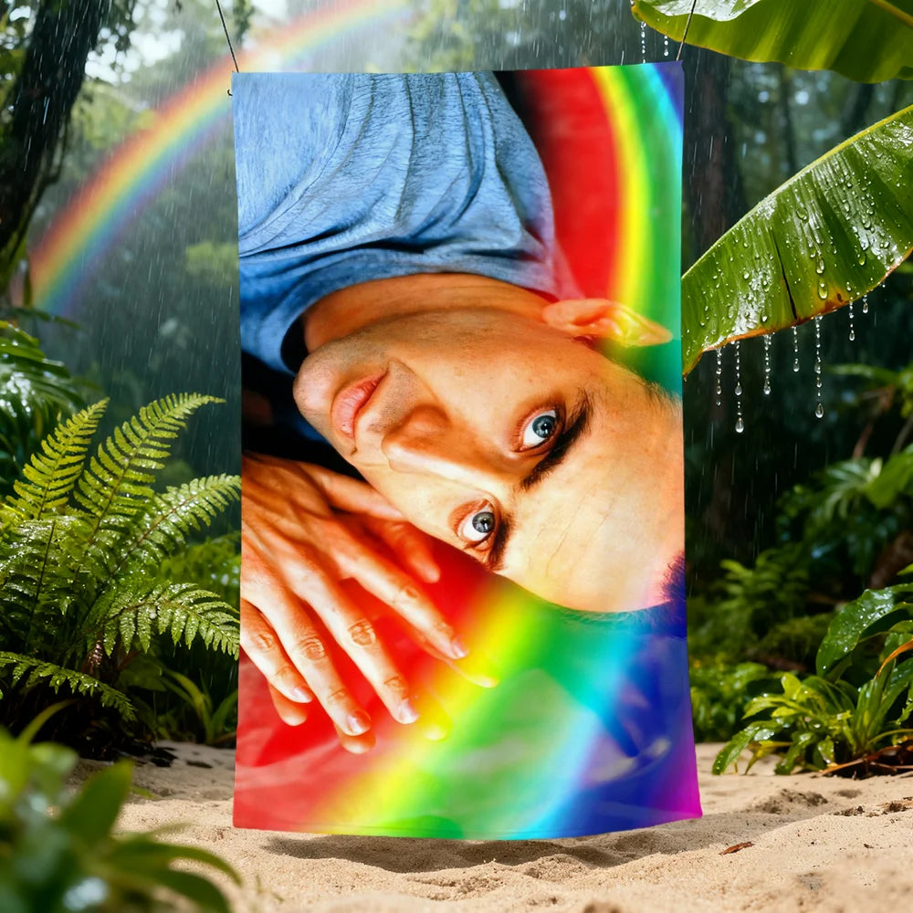 Nicolas Cage Quick-Dry Beach Towel | Soft Pool & Travel Gift Novelty Beach Towel Peaceful Pleasures Health and Wellness